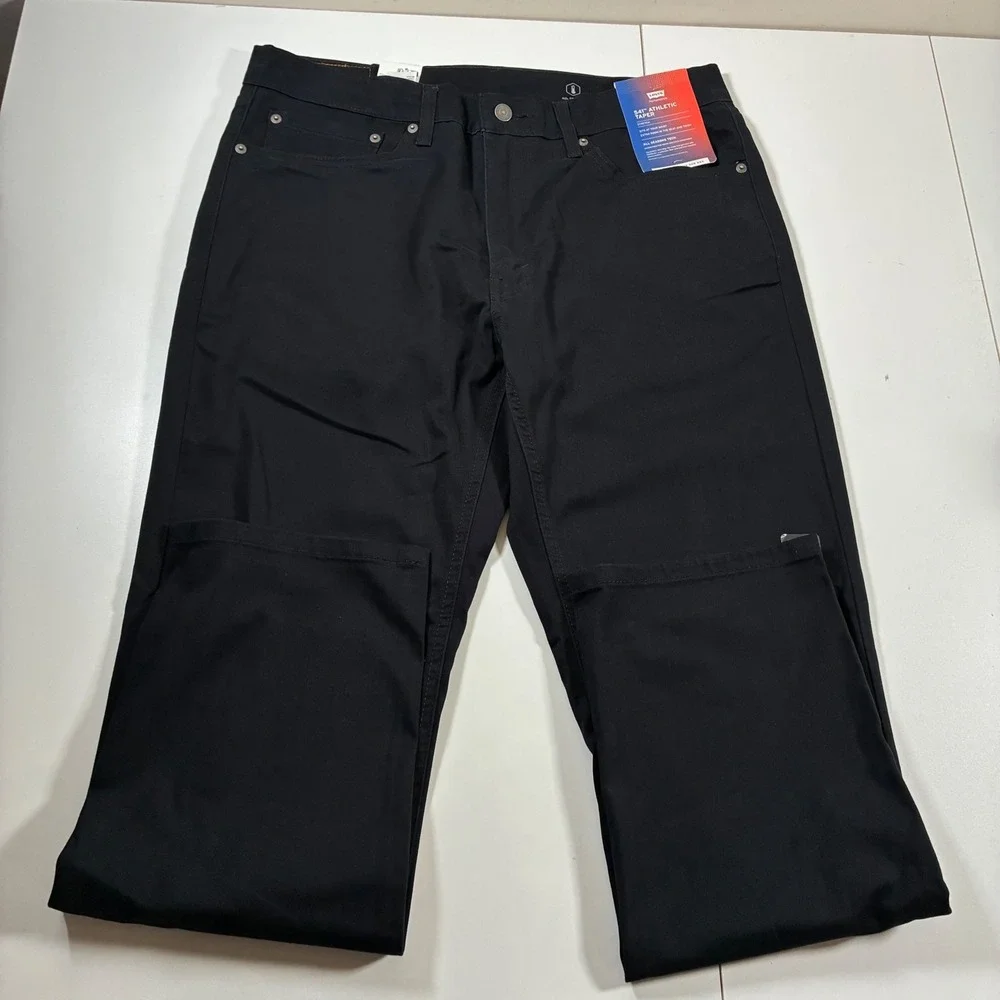 NEW Levis 541 Athletic Taper Jeans 35x32 Black All Seasons Tech Stretch USA